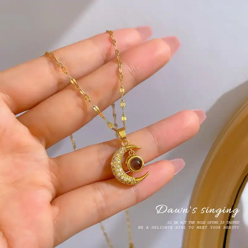I Love You Locket 100 Language Projection Golden