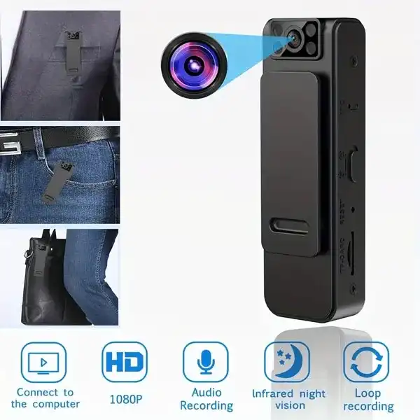 Mini HD Portable Spy 1080p Camera with Clip & Magnet